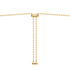 Gold Freshwater Pearl and White Cubic Zirconia Bezel Set Slider Necklace